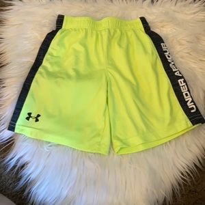 Boys under armour neon shorts